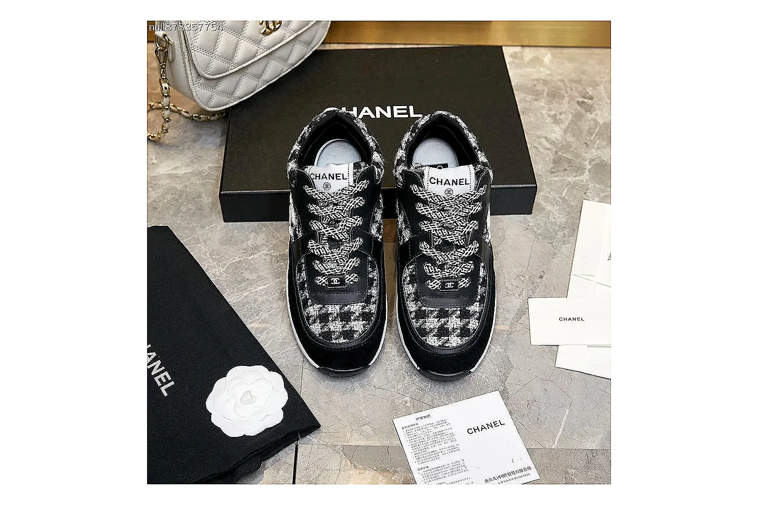 GogoBuy agent brief photos for Chanel Black White Runner Sneaker