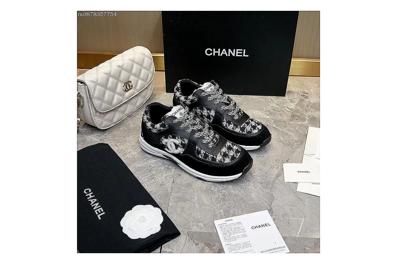 GogoBuy agent brief photos for Chanel Black White Runner Sneaker thumbnail 5