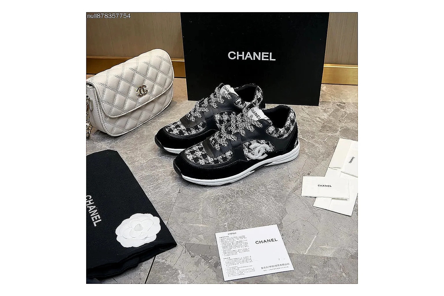 GogoBuy agent brief photos for Chanel Black White Runner Sneaker thumbnail 6