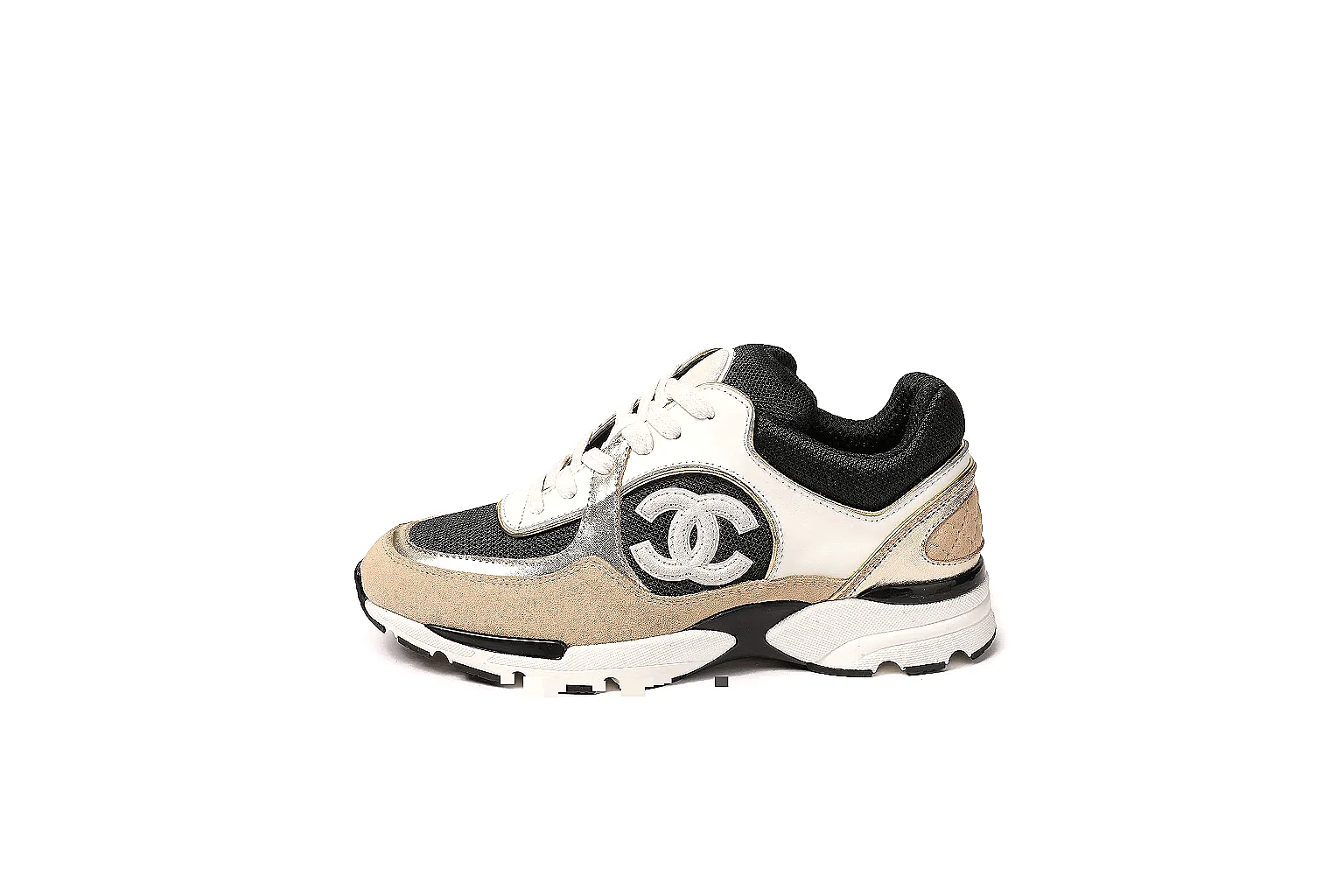 gogobuy.cloud Chanel Beige Black CC Runner 3638 Beige Black runner product image