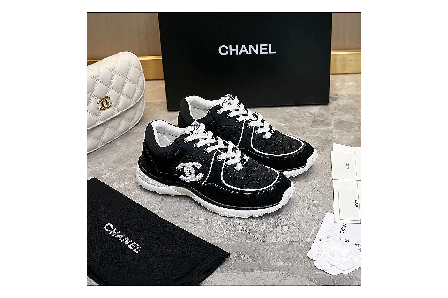 gogobuy.cloud Chanel Black CC Runner 2863 Black runner product image thumbnail 4