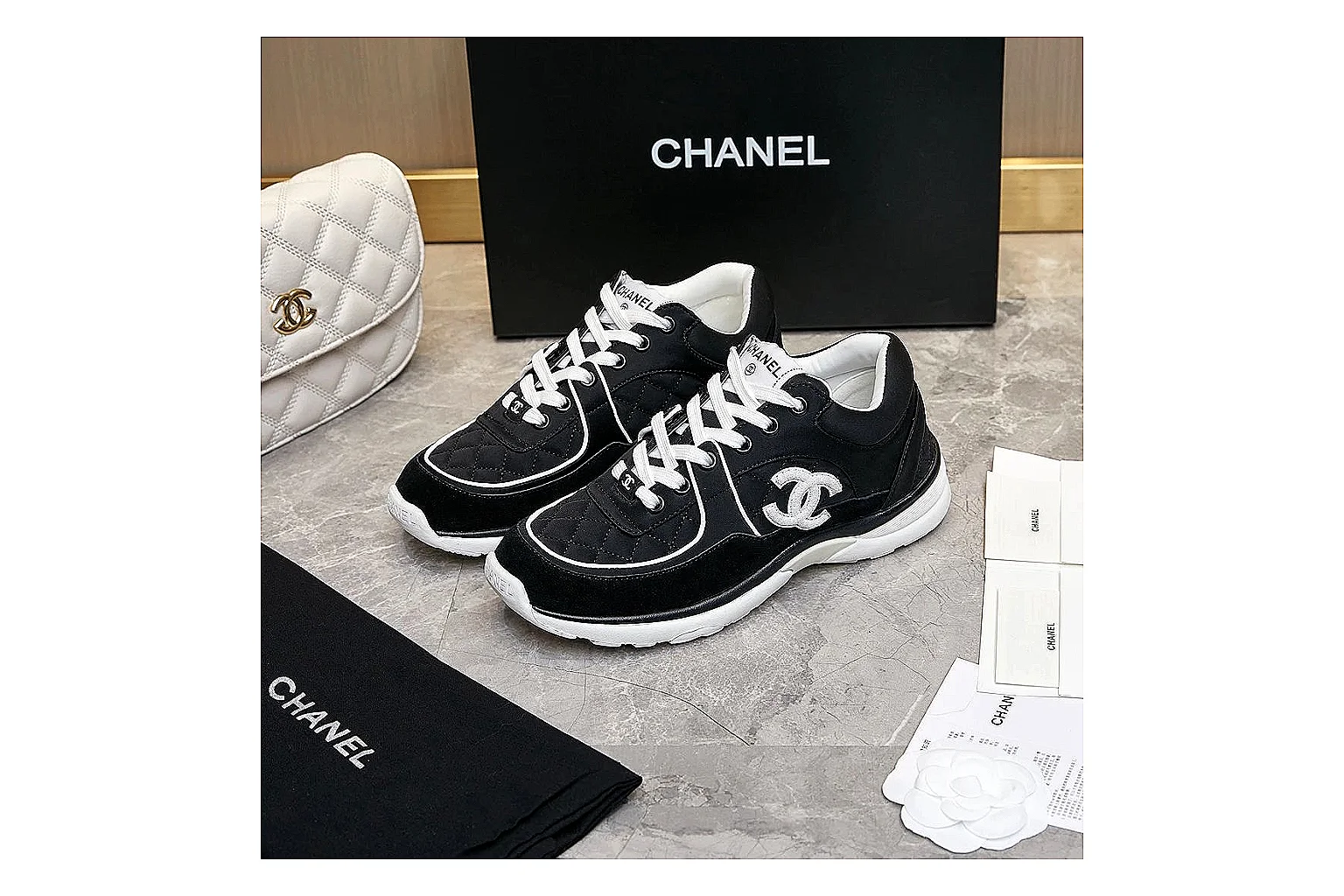 gogobuy.cloud Chanel Black CC Runner 2863 Black runner product image thumbnail 5