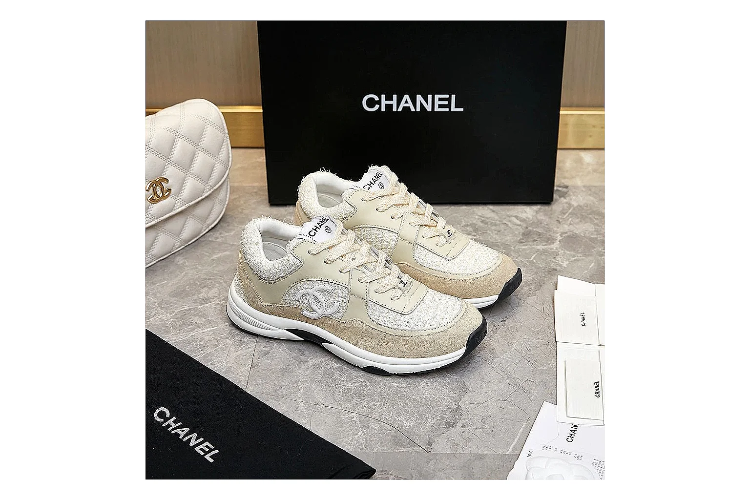gogobuy.cloud Chanel Cream CC Runner 2917 Cream runner product image thumbnail 4