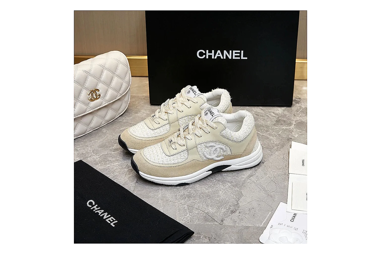gogobuy.cloud Chanel Cream CC Runner 2917 Cream runner product image thumbnail 5