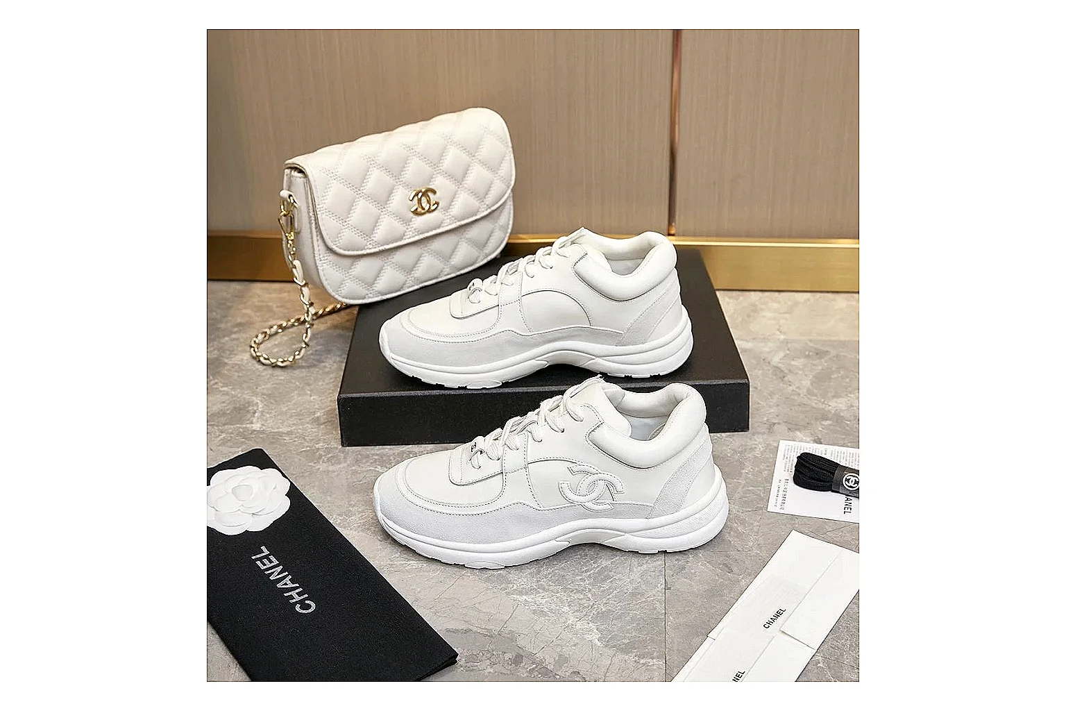 gogobuy.cloud Chanel White Tonal CC Runner 2766 White Tonal runner product image thumbnail 2