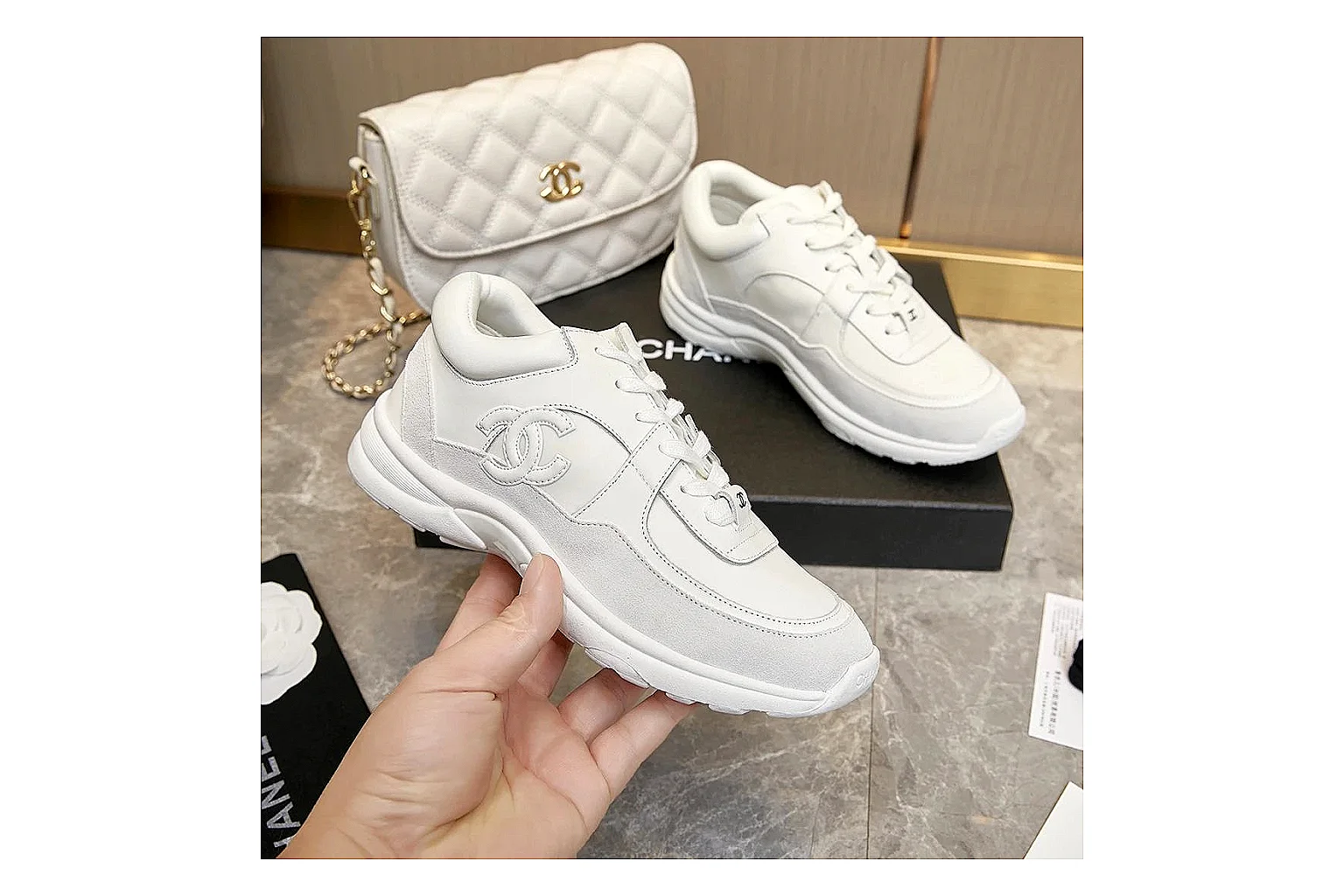 gogobuy.cloud Chanel White Tonal CC Runner 2766 White Tonal runner product image thumbnail 3