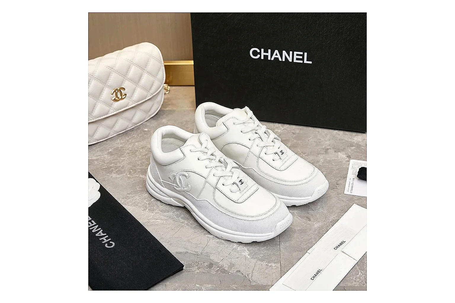 gogobuy.cloud Chanel White Tonal CC Runner 2766 White Tonal runner product image thumbnail 4