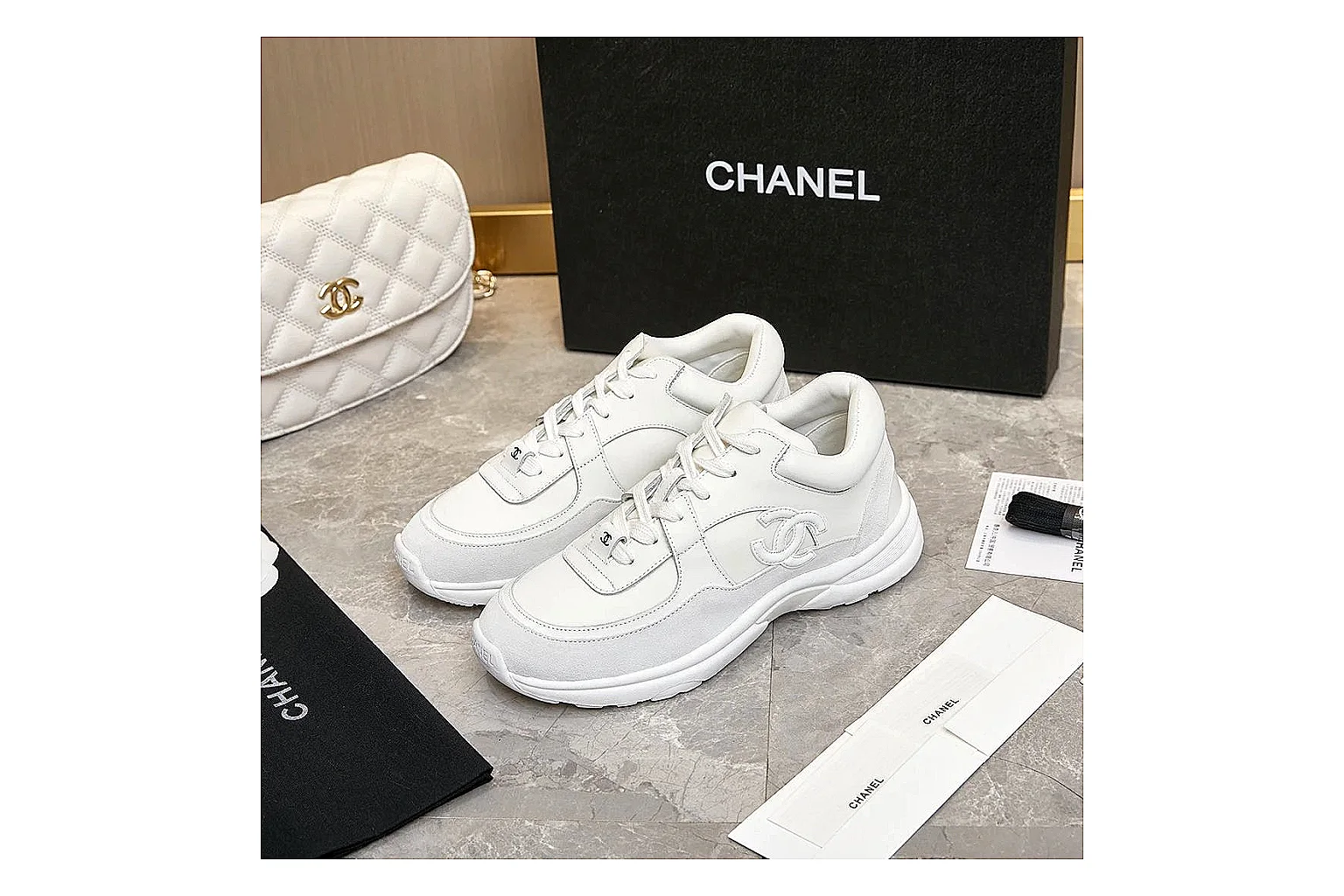 gogobuy.cloud Chanel White Tonal CC Runner 2766 White Tonal runner product image thumbnail 5