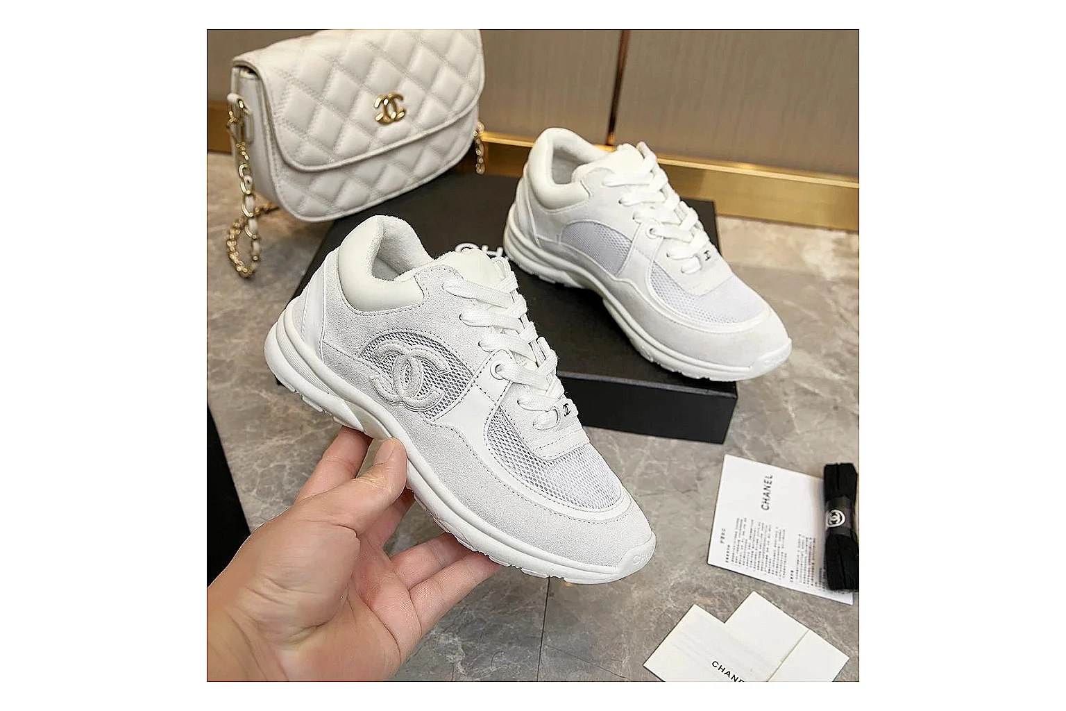 gogobuy.cloud Chanel White CC Runner 2774 White runner product image thumbnail 2