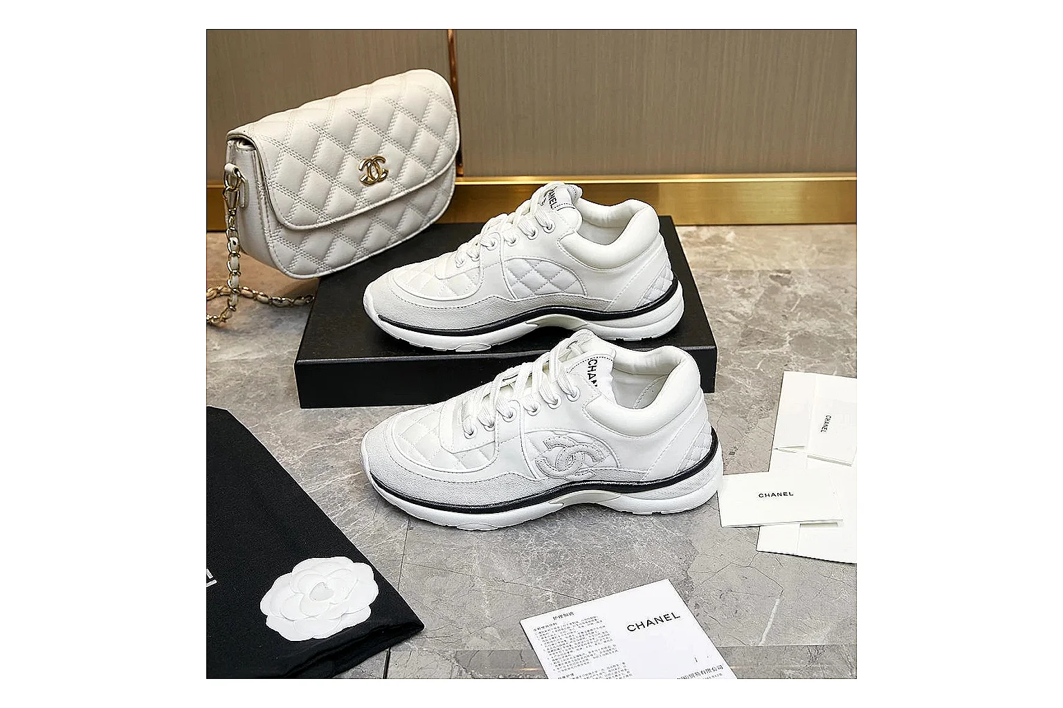 gogobuy.cloud Chanel White CC Runner 2873 White runner product image thumbnail 6