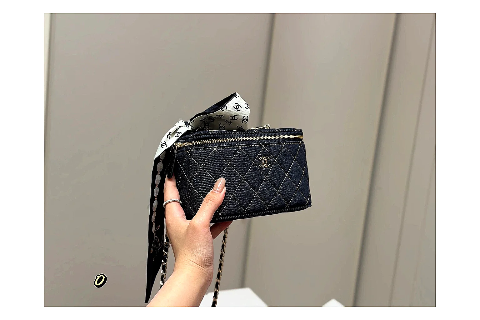 Chanel Quilted Denim Vanity Bag shopping brief image SKU 1194080912 thumbnail 2