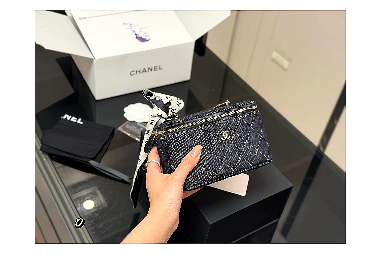 Chanel Quilted Denim Vanity Bag shopping brief image SKU 1194080912 thumbnail 5