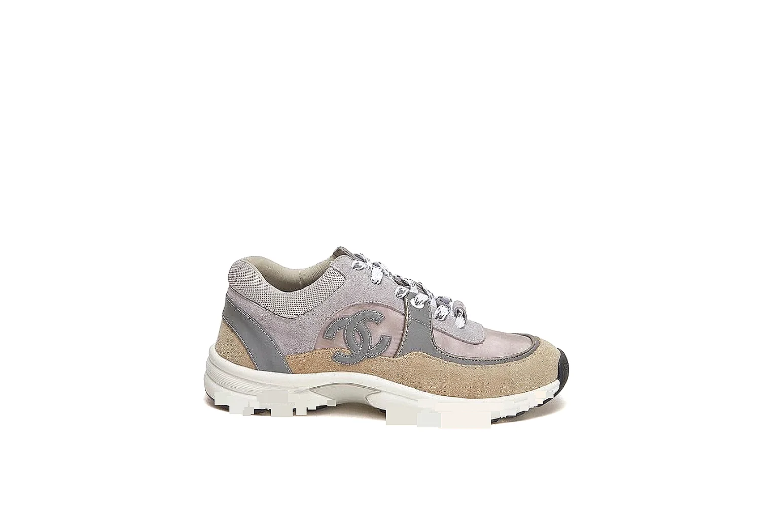 GogoBuy agent brief photos for Chanel Gray Pink Runner Sneaker thumbnail 2