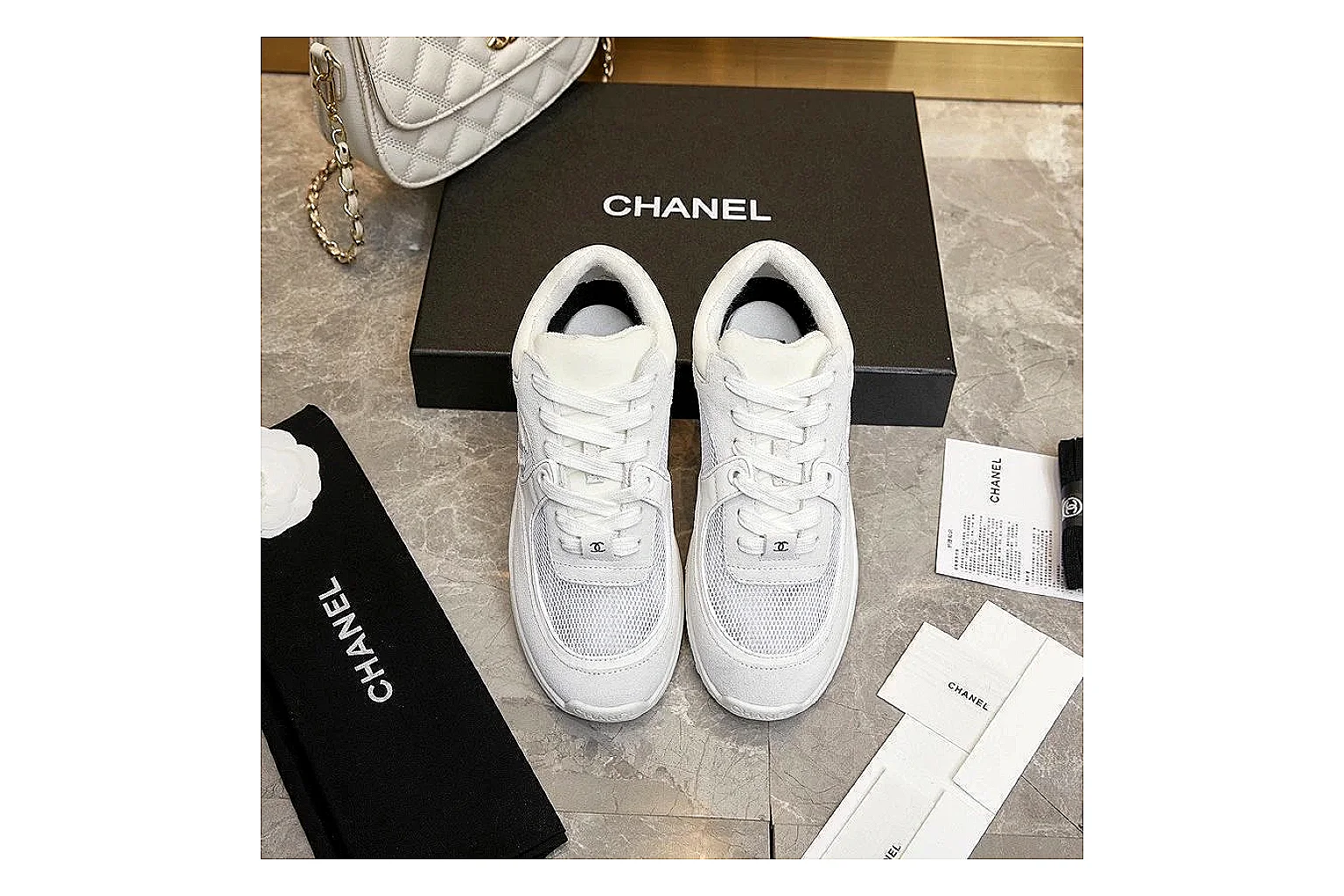 GogoBuy agent brief photos for Chanel White Runner Sneaker
