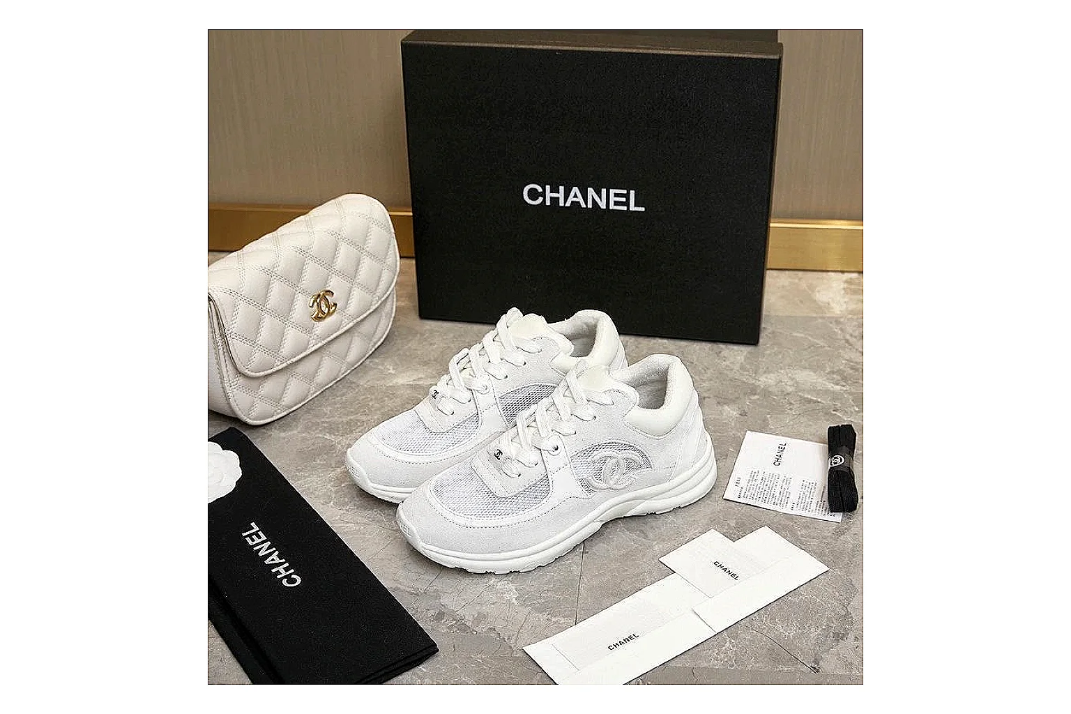 GogoBuy agent brief photos for Chanel White Runner Sneaker thumbnail 4