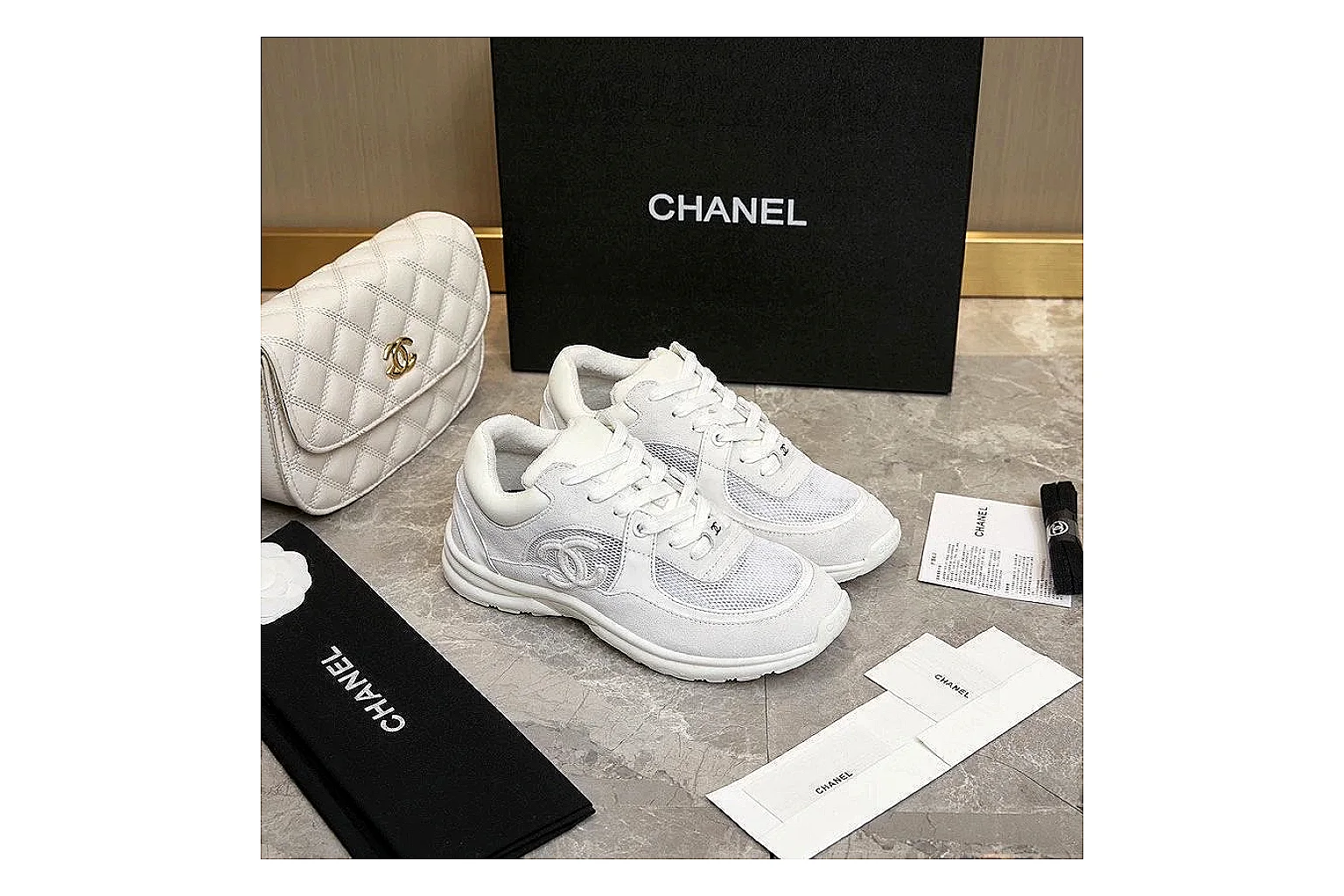 GogoBuy agent brief photos for Chanel White Runner Sneaker thumbnail 5