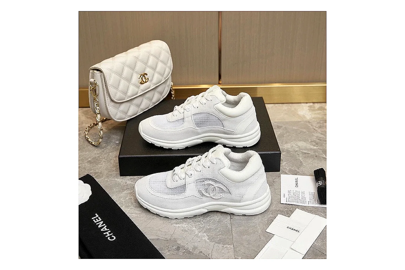 GogoBuy agent brief photos for Chanel White Runner Sneaker thumbnail 6