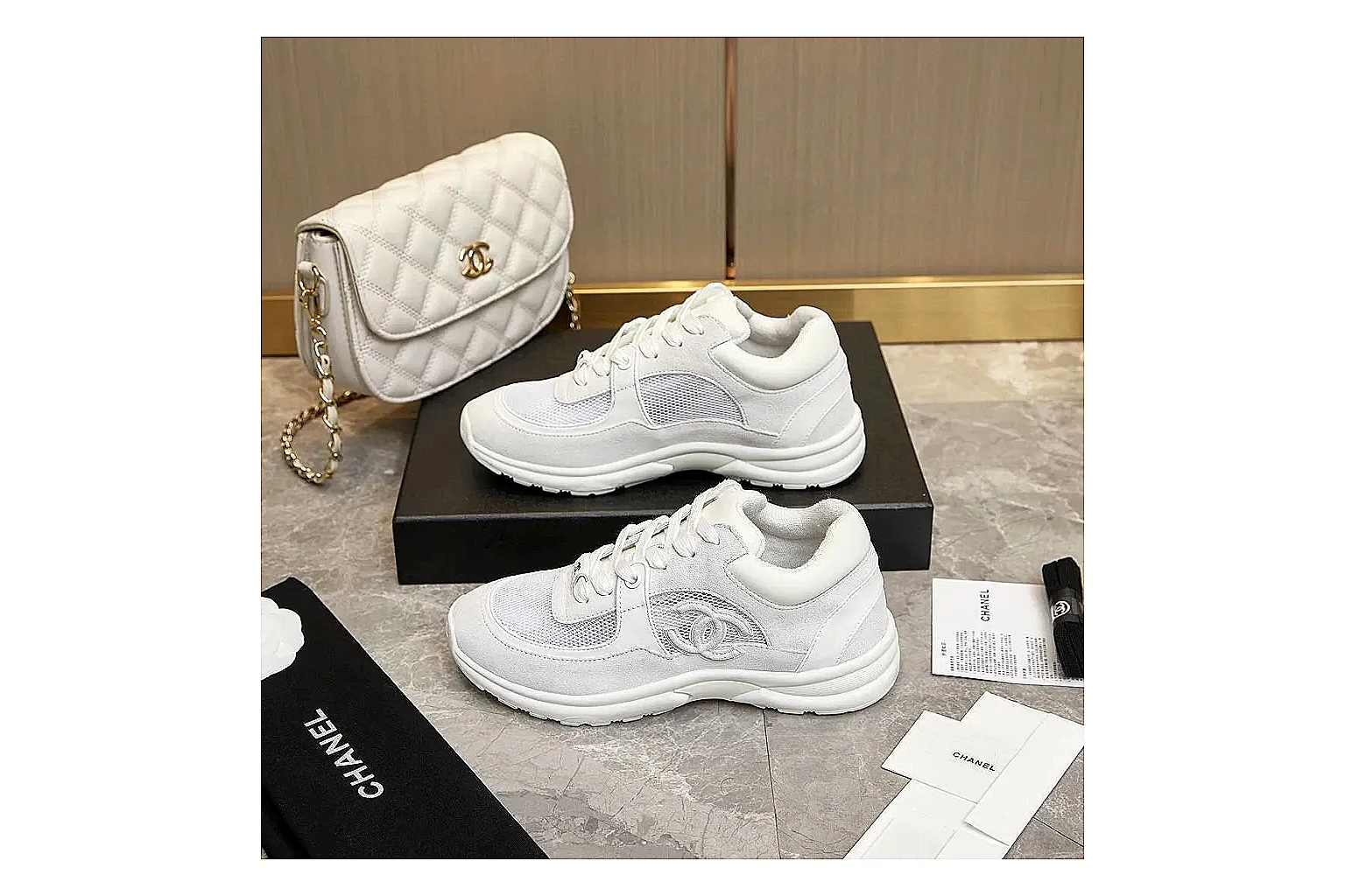 GogoBuy agent brief photos for Chanel White Runner Sneaker thumbnail 5