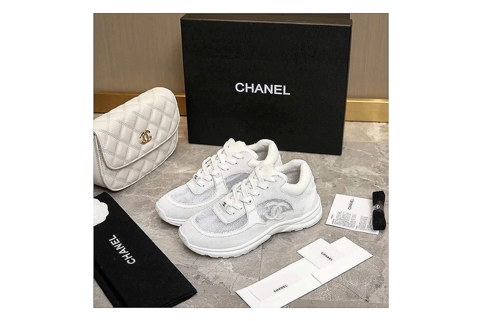 GogoBuy agent brief photos for Chanel White Runner Sneaker thumbnail 6