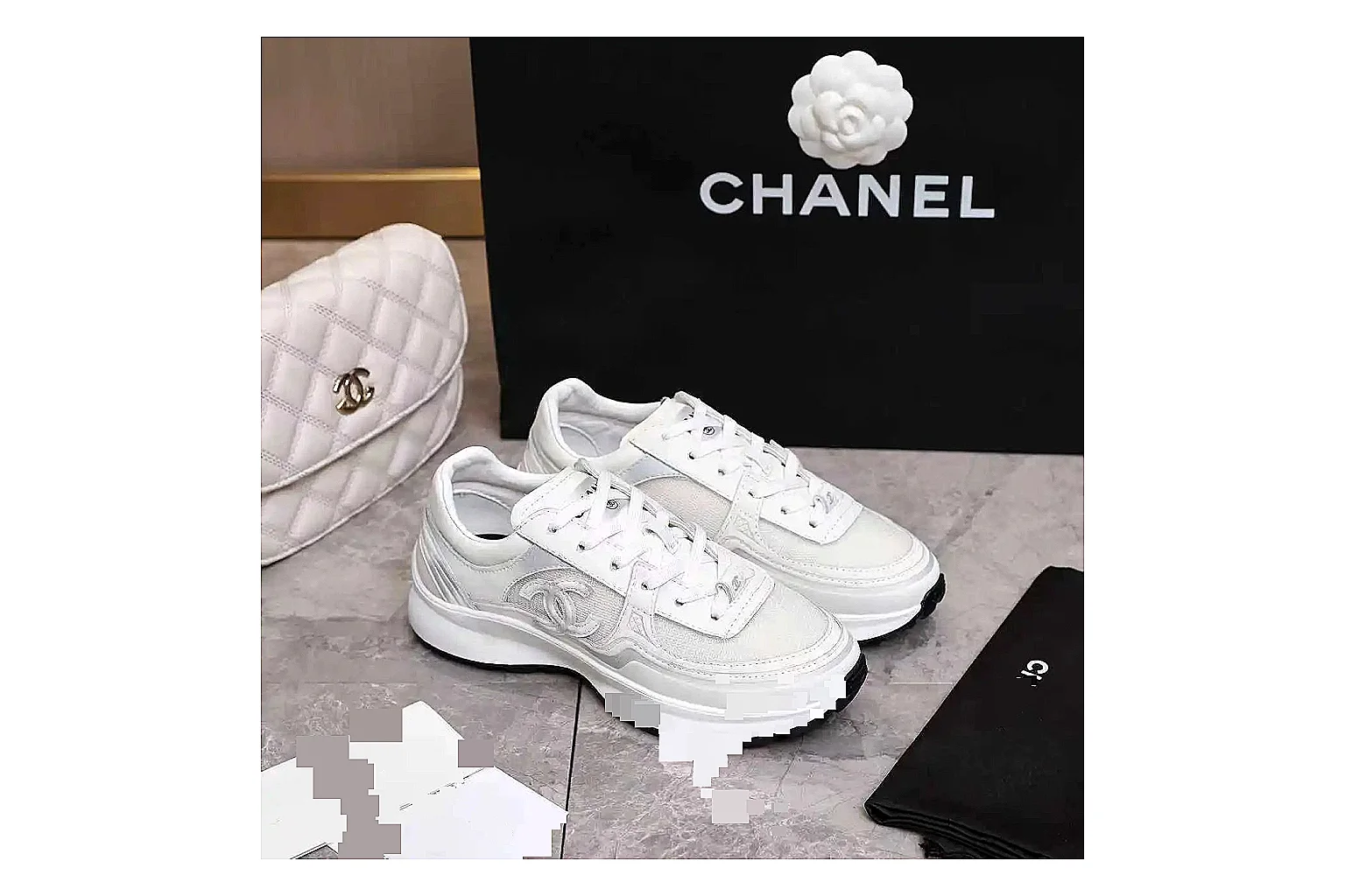 GogoBuy agent brief photos for Chanel White Runner Sneaker thumbnail 4