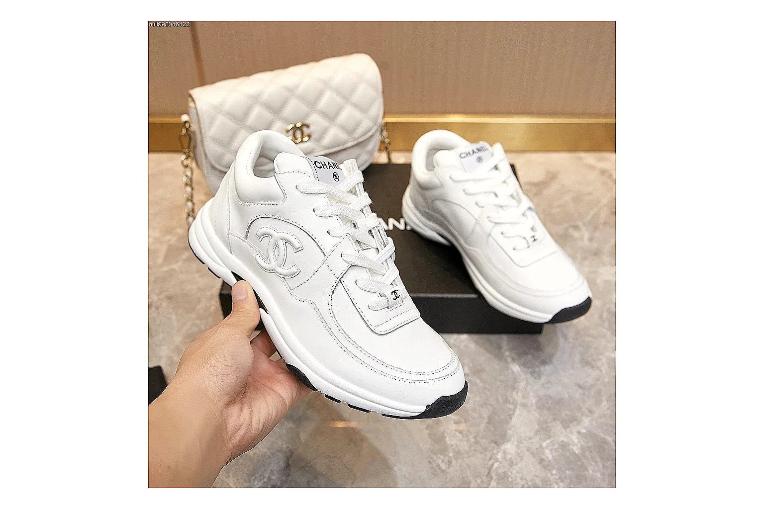 GogoBuy agent brief photos for Chanel White Runner Sneaker thumbnail 3
