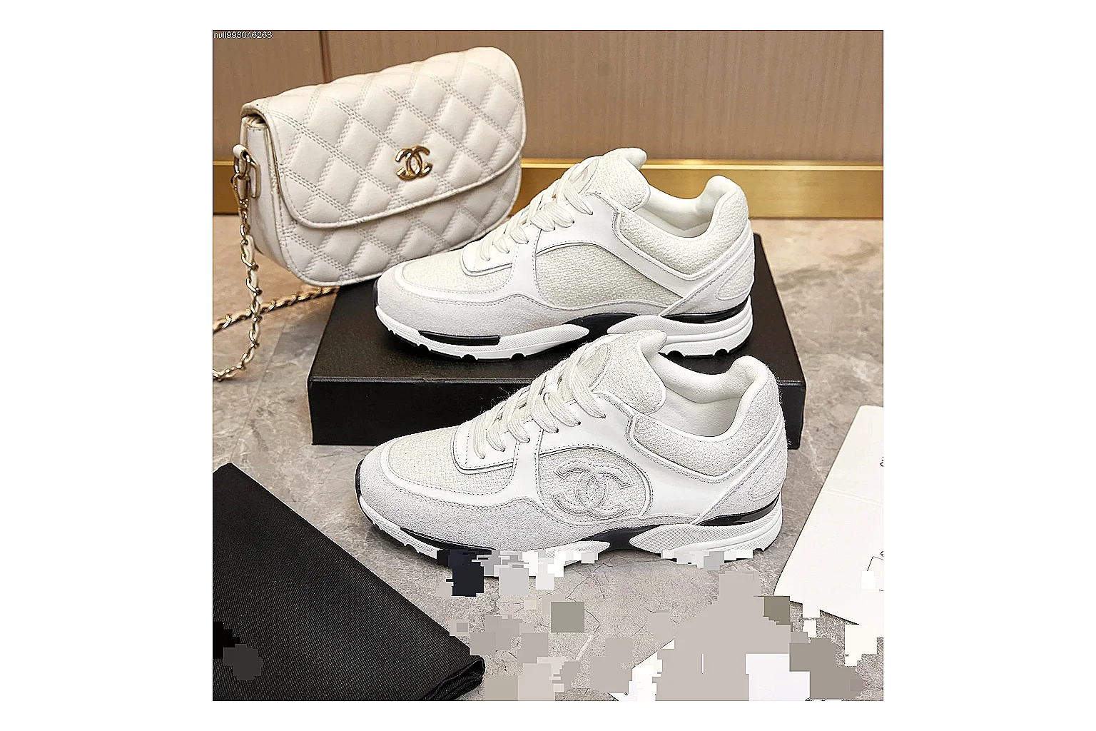 GogoBuy agent brief photos for Chanel White Gray Runner Sneaker thumbnail 2