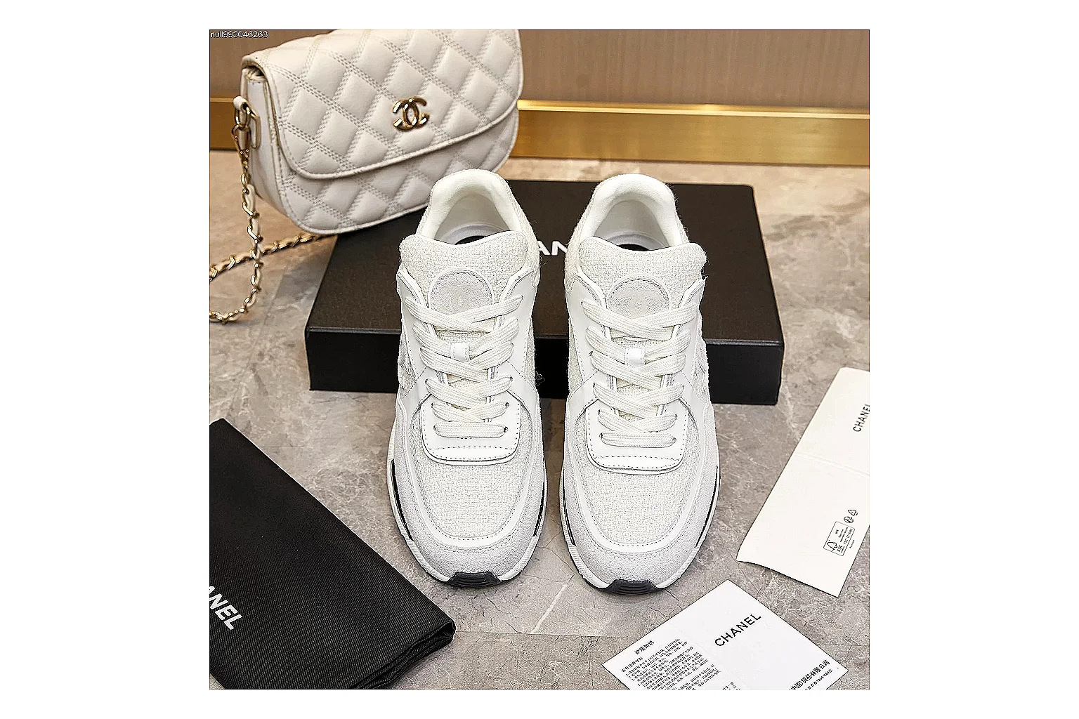 GogoBuy agent brief photos for Chanel White Gray Runner Sneaker