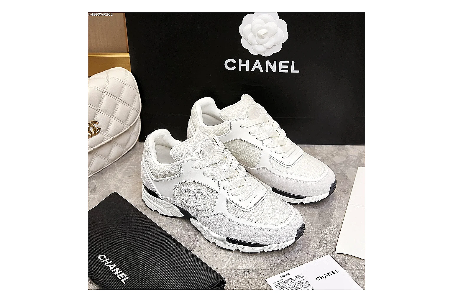 GogoBuy agent brief photos for Chanel White Gray Runner Sneaker thumbnail 5