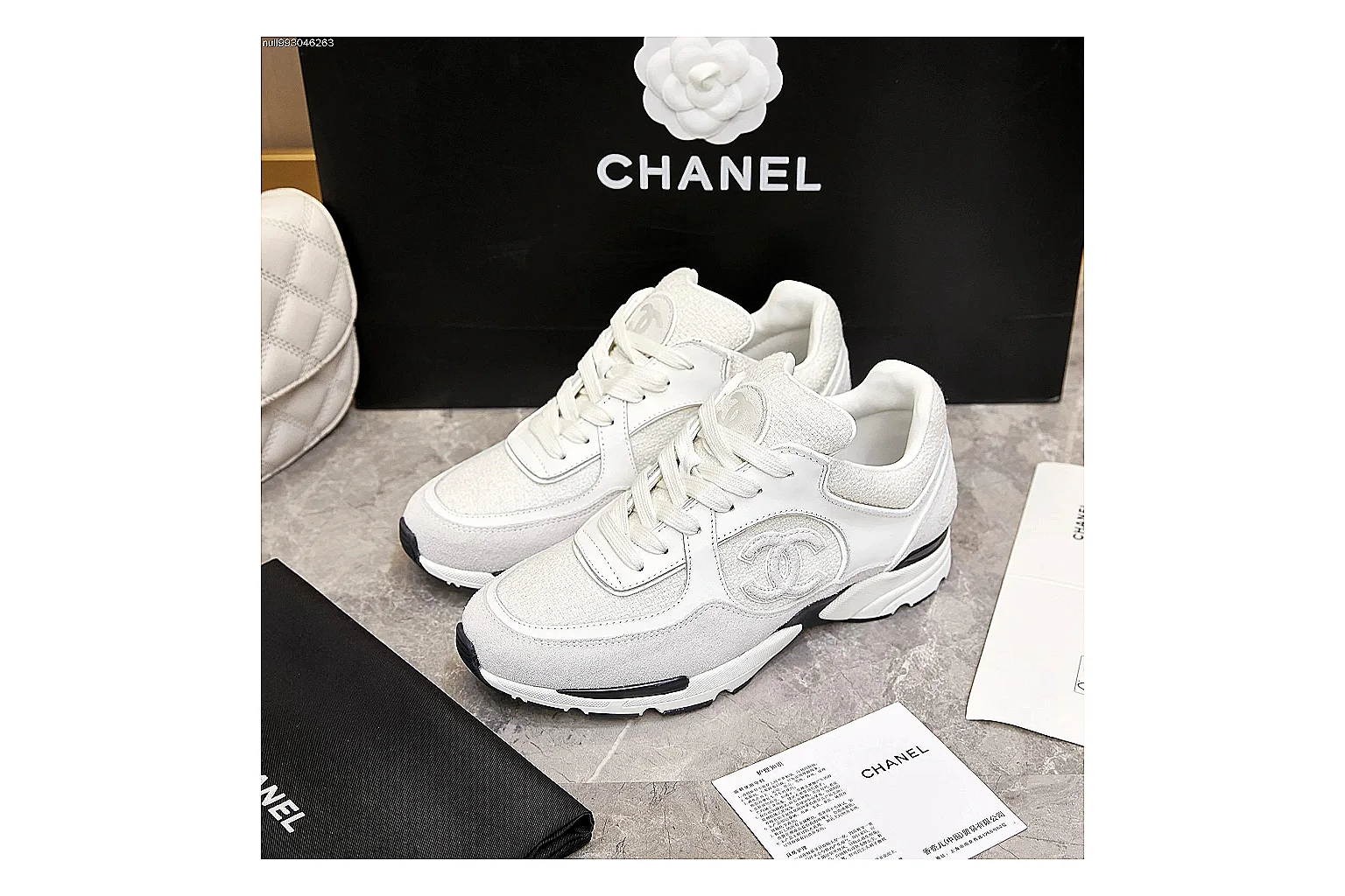 GogoBuy agent brief photos for Chanel White Gray Runner Sneaker thumbnail 6