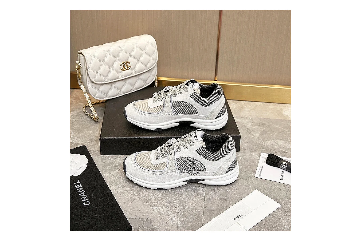 GogoBuy agent brief photos for Chanel White Runner Sneaker