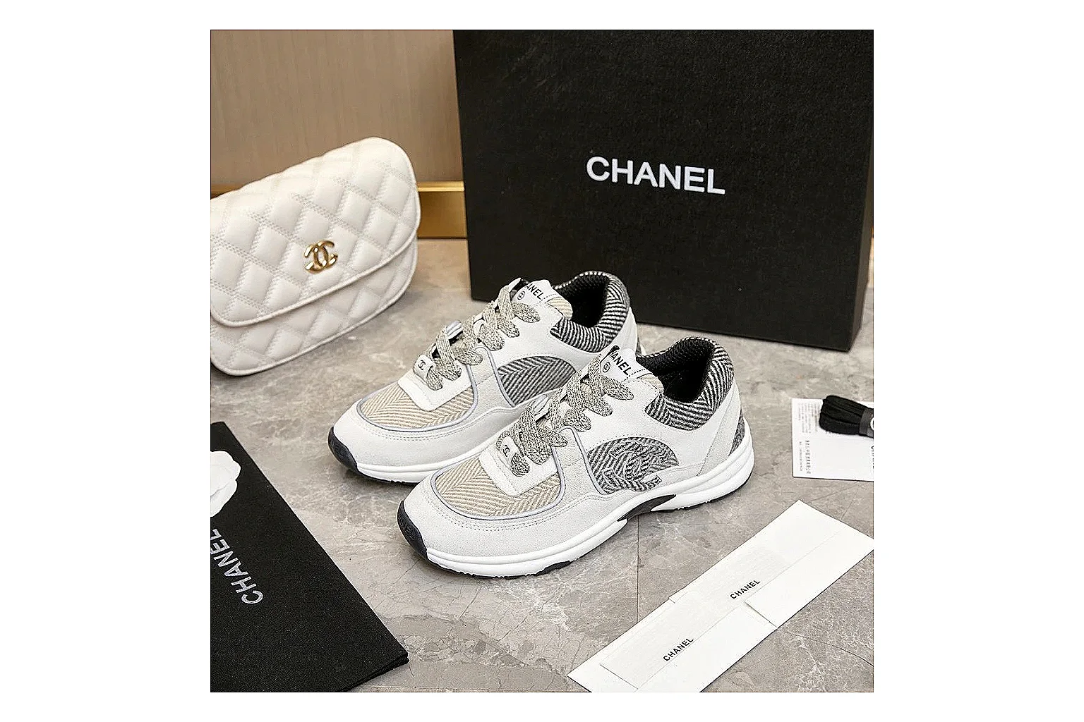 GogoBuy agent brief photos for Chanel White Runner Sneaker thumbnail 5