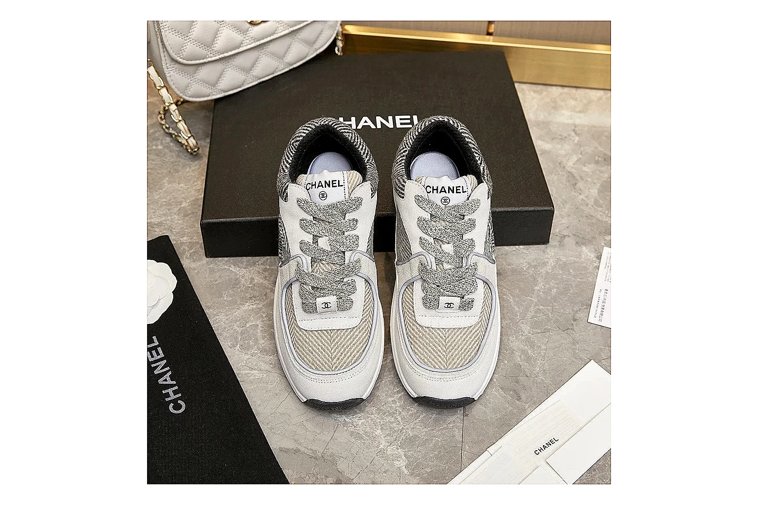 GogoBuy agent brief photos for Chanel White Runner Sneaker thumbnail 6