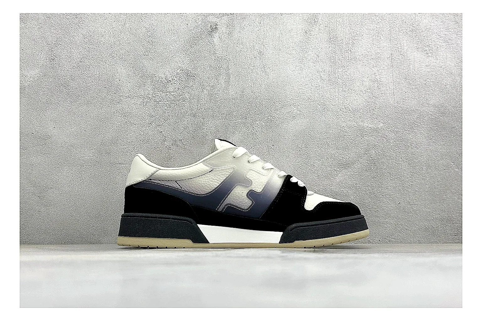 Fendi Match Black White shopping brief photo showing black and white low-top upper, chunky sole, clean panel blocking, and casual designer profile thumbnail 4