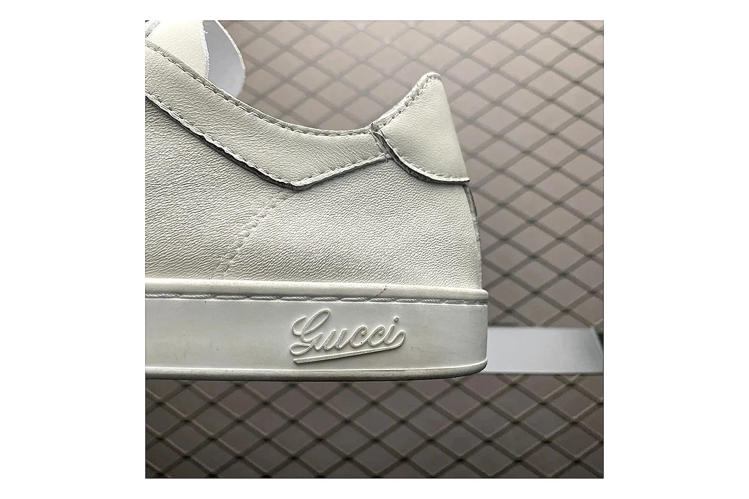 Gucci Ace White Web Stripe Sneaker shopping brief image showing white red gold ace web-stripe low-top with leather upper and low top shape thumbnail 3