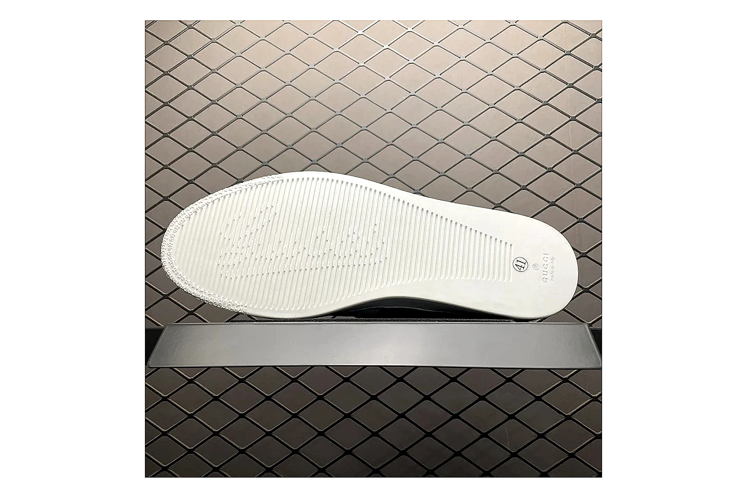Gucci Ace White Web Stripe Sneaker shopping brief image showing white red gold ace web-stripe low-top with leather upper and low top shape thumbnail 6