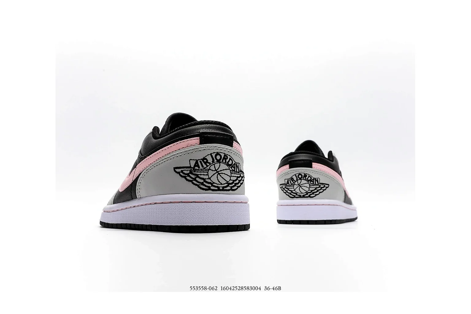 Jordan Air Jordan 1 Low Black Pink retro basketball low six photo view thumbnail 2