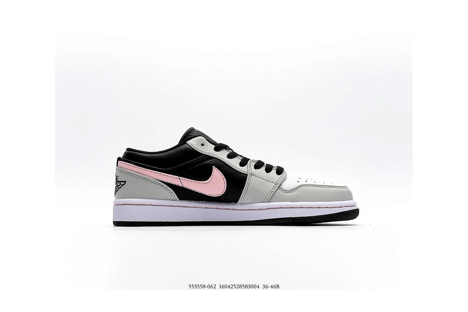 Jordan Air Jordan 1 Low Black Pink retro basketball low six photo view thumbnail 4