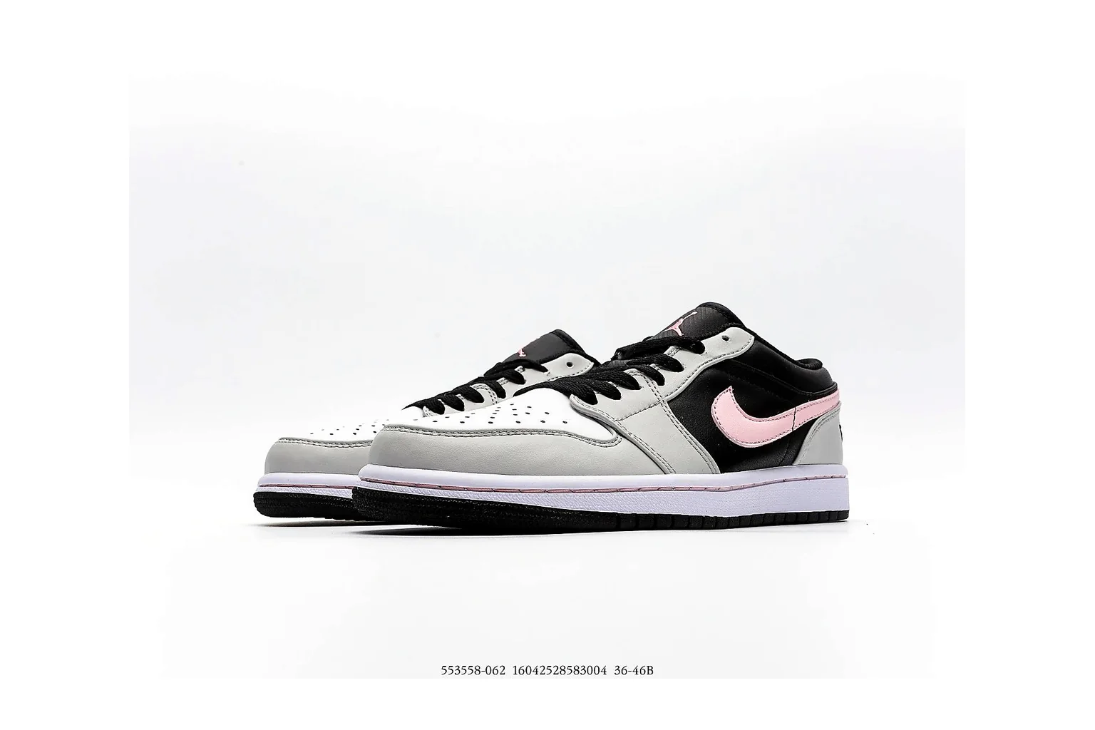 Jordan Air Jordan 1 Low Black Pink retro basketball low six photo view thumbnail 6