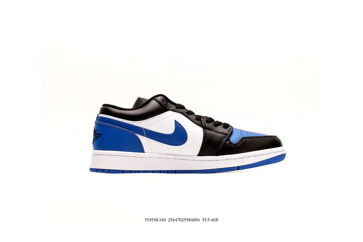 Jordan Air Jordan 1 Low Black Royal Blue retro basketball low six photo view thumbnail 4