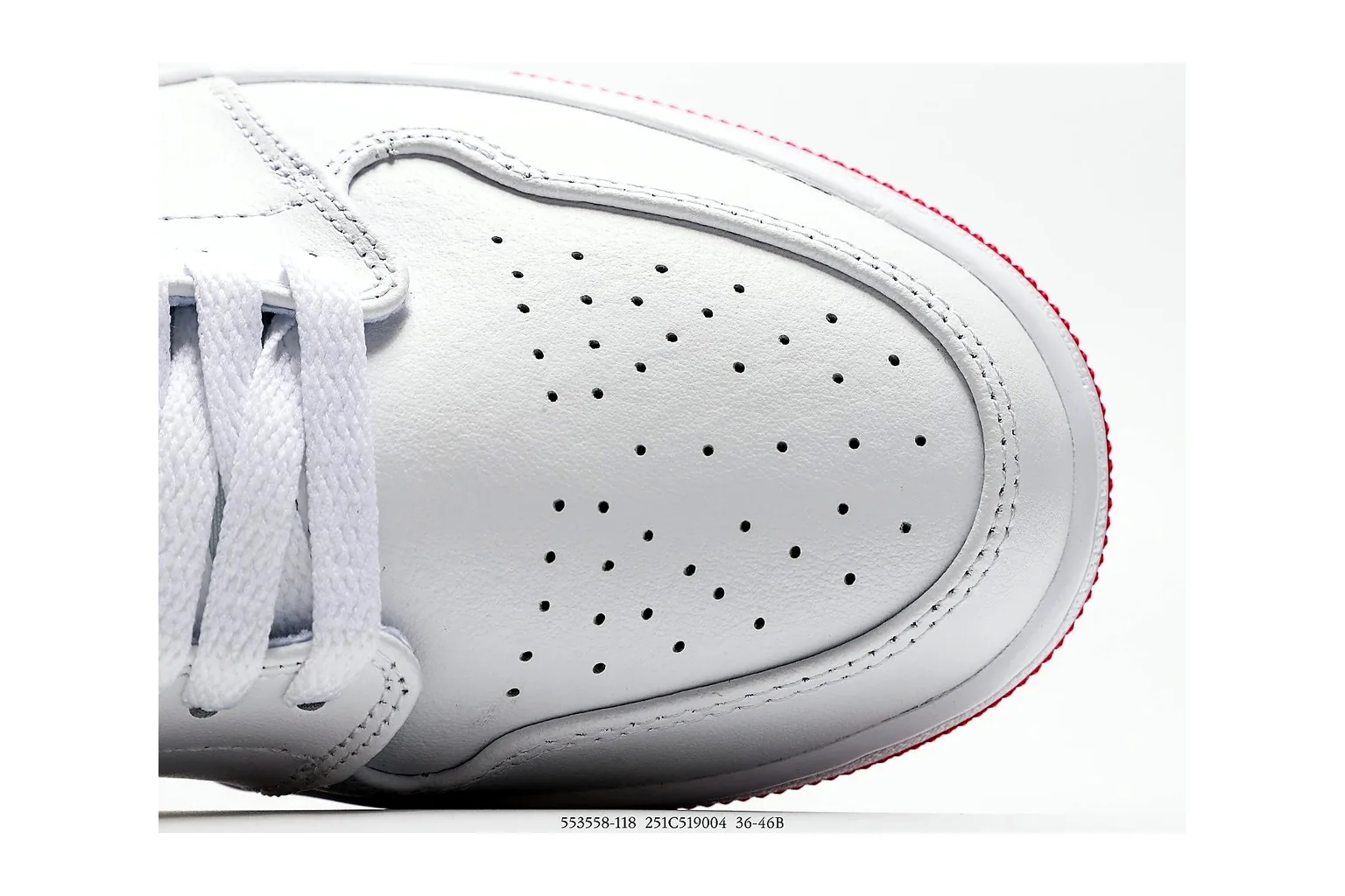 Jordan Air Jordan 1 Low White Red retro basketball low six photo view thumbnail 3