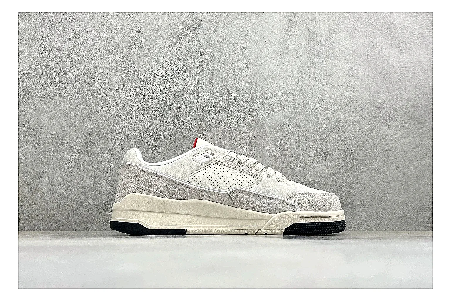Jordan Flight White shopping brief photo showing white low court upper, cream sole, simple Jordan styling, and soft retro basketball profile thumbnail 4