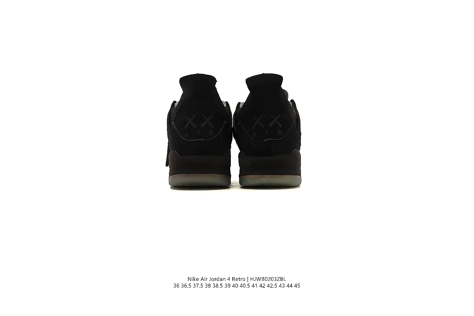 gogobuy.cloud Air Jordan Black Jordan 4 0354 Black mid-top product image thumbnail 2