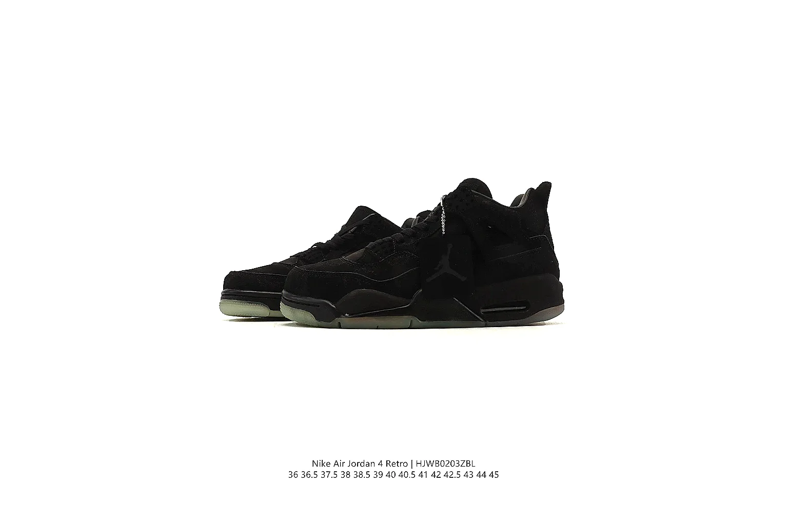 gogobuy.cloud Air Jordan Black Jordan 4 0354 Black mid-top product image thumbnail 4