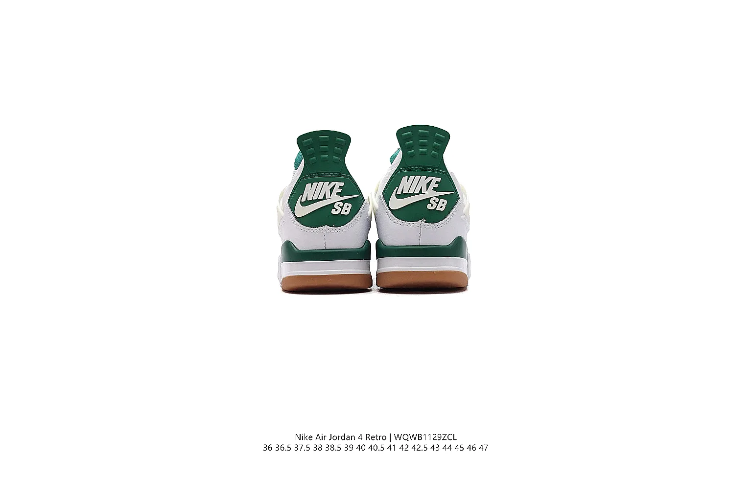 gogobuy.cloud Air Jordan White Green Jordan 4 0335 White Green mid-top product image thumbnail 2
