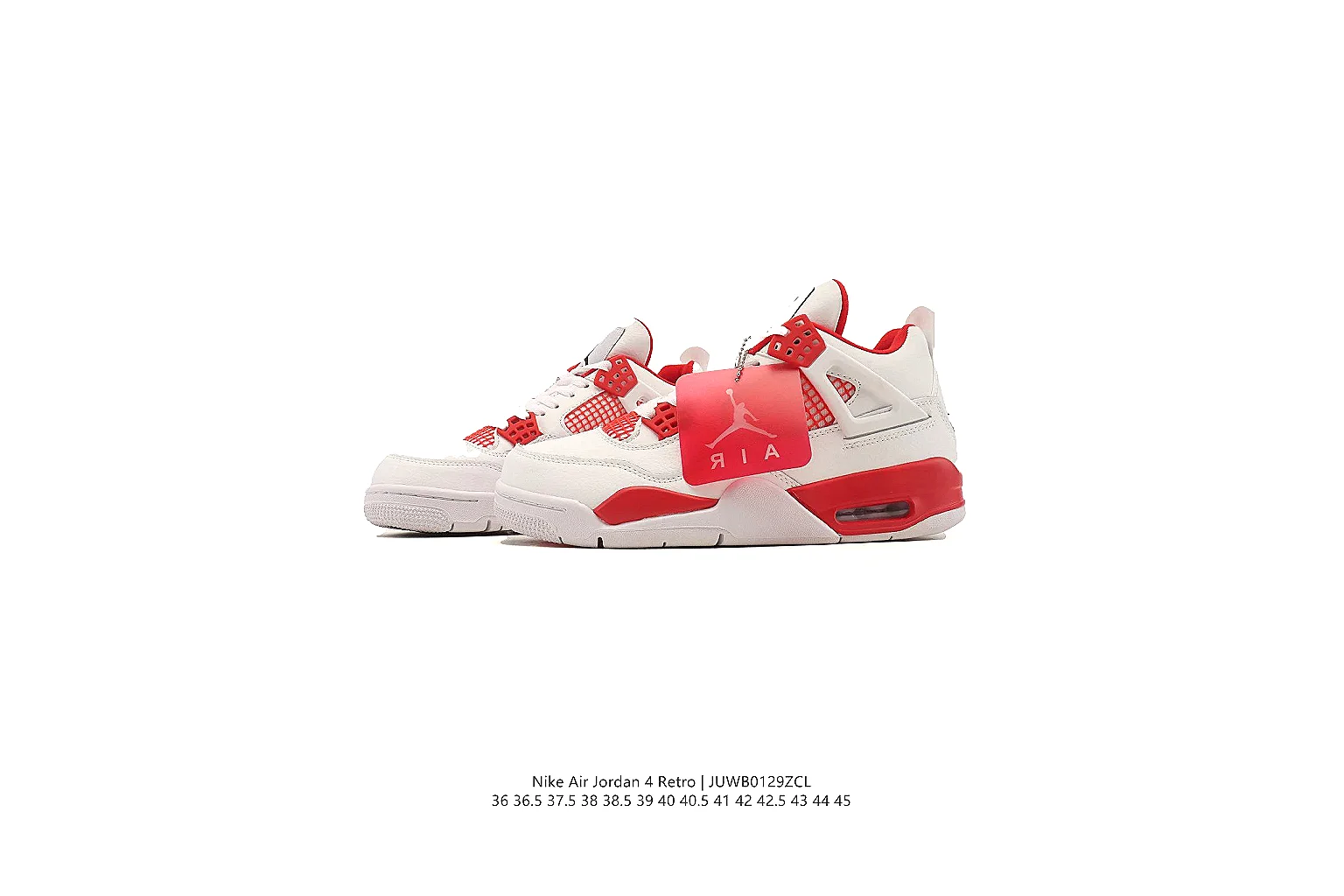 gogobuy.cloud Air Jordan White Red Jordan 4 0300 White Red mid-top product image thumbnail 4
