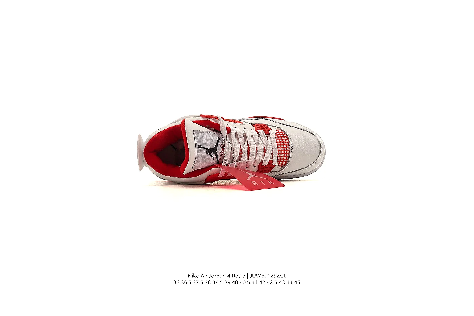 gogobuy.cloud Air Jordan White Red Jordan 4 0300 White Red mid-top product image thumbnail 6