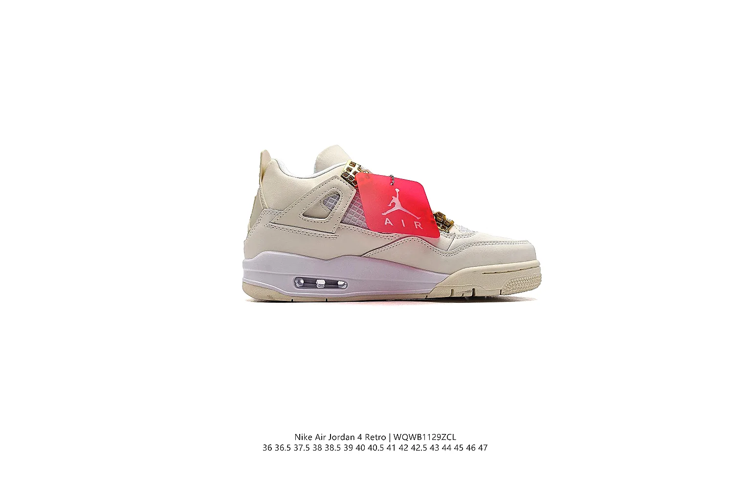 gogobuy.cloud Air Jordan White Red Jordan 4 0331 White Red mid-top product image thumbnail 5