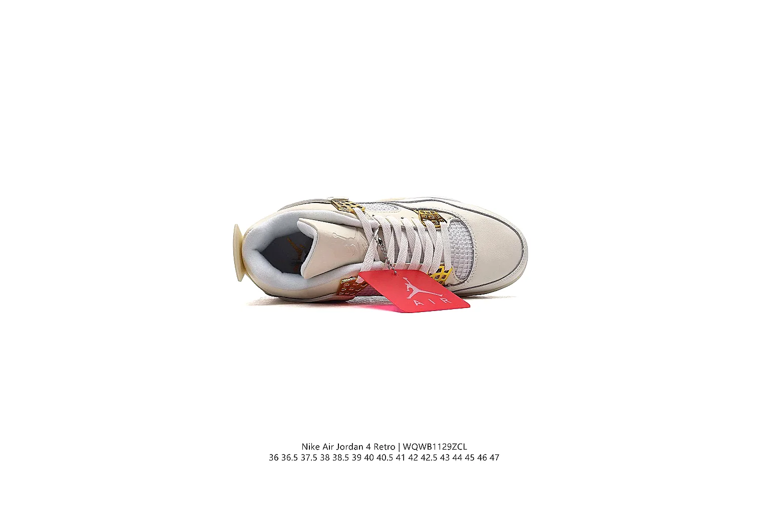 gogobuy.cloud Air Jordan White Red Jordan 4 0331 White Red mid-top product image thumbnail 6