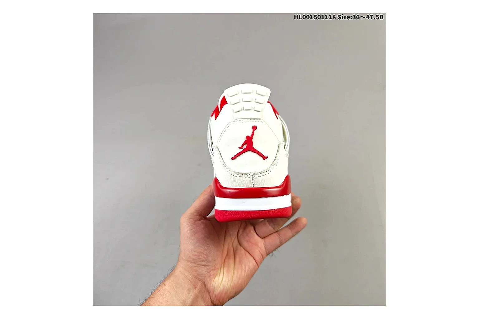 gogobuy.cloud Air Jordan White Red Jordan 4 9588 White Red mid-top product image thumbnail 2