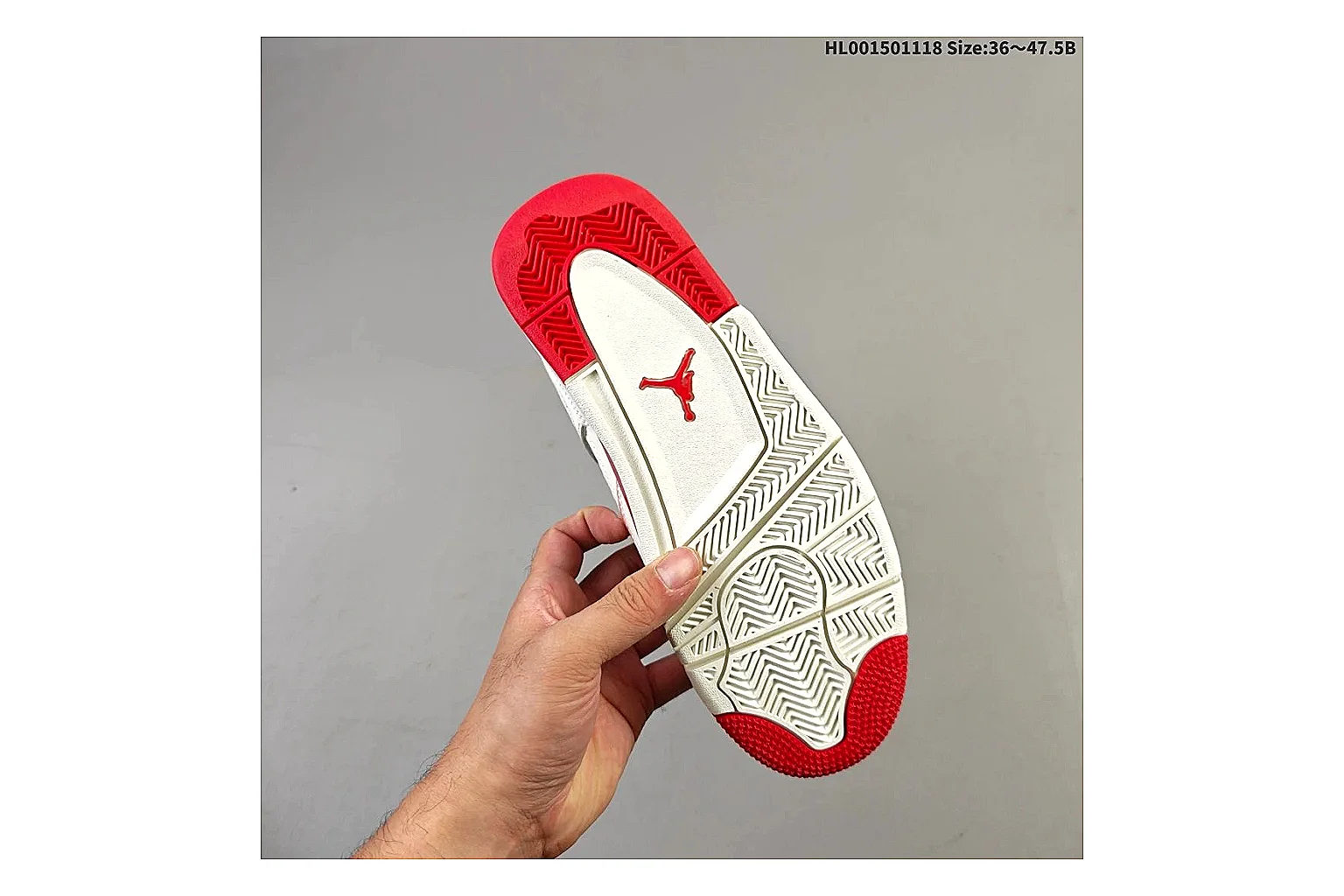 gogobuy.cloud Air Jordan White Red Jordan 4 9588 White Red mid-top product image thumbnail 3